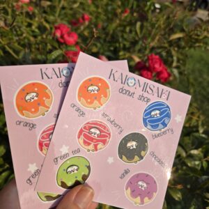 kaiomisaki donut shop mini sticker sheet