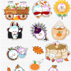 Fall Penguin Sticker Sheet