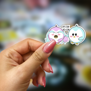 it's ok to cry kawaii penguin stickers