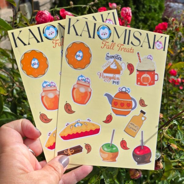 kaiomisaki fall treat sticker sheet