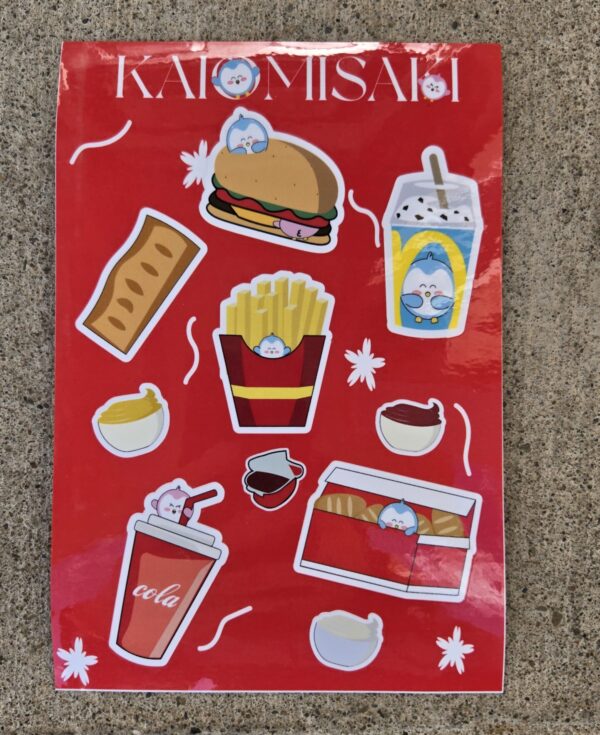 mchappy fast food sticker stheet