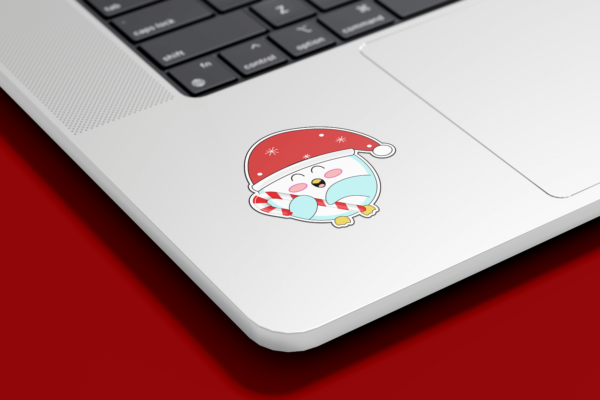 christmas candy cane stickers cute penguin kaiomisaki