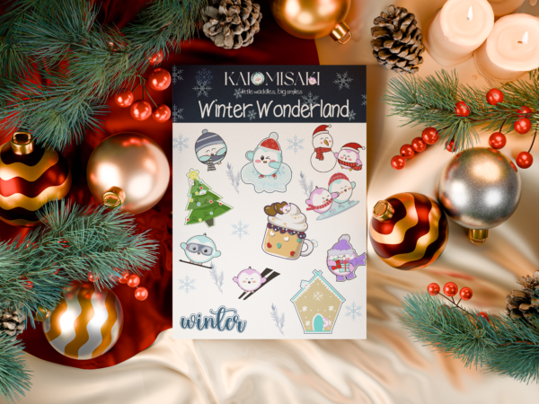 holiday winter wonderland cute sticker sheets