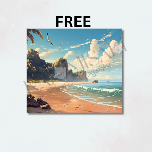 free beach tumbler wrap digital download kaiomisaki